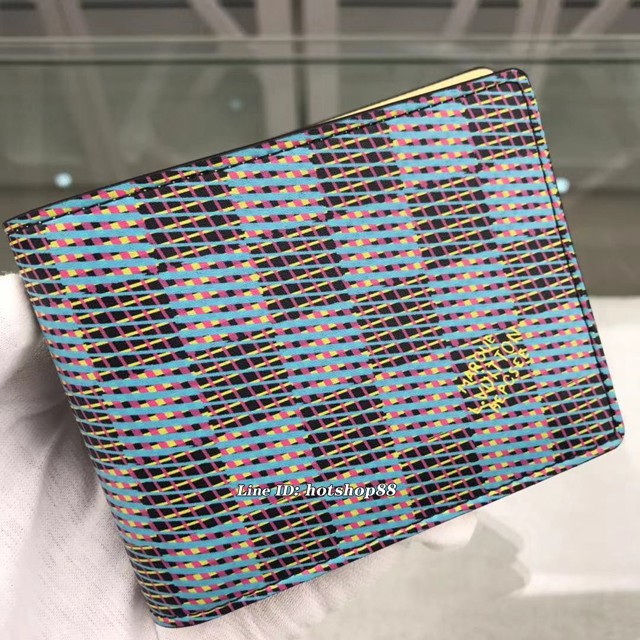 路易威登LV錢包 N63261蘭格 經典圖案浸潤霓虹色彩 Slender錢夾包 LV男士短夾 xxlv1908